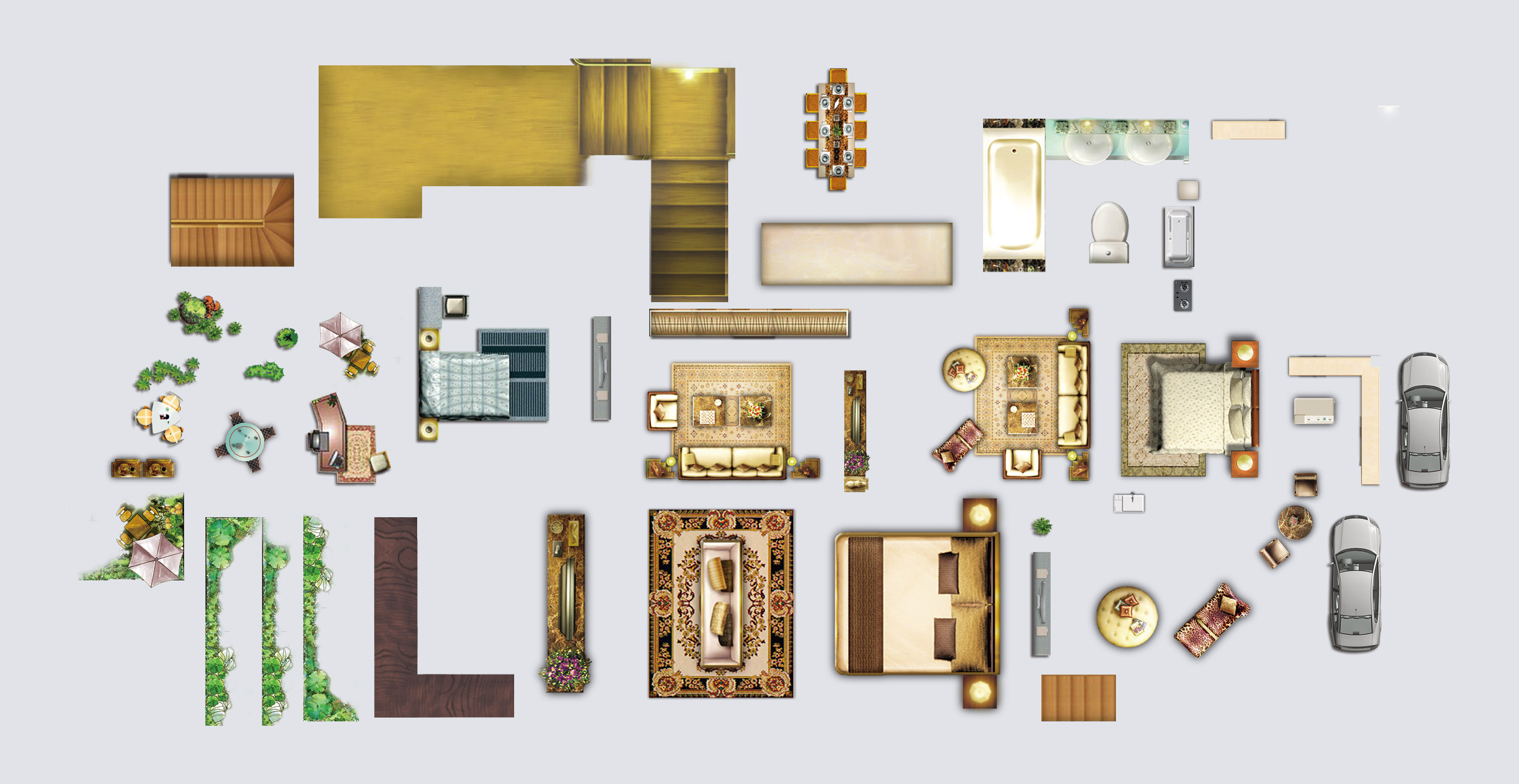 金螳螂設(shè)計師必備 國際頂級100套PSD彩平素材與圖塊集，涵蓋家用電器元素